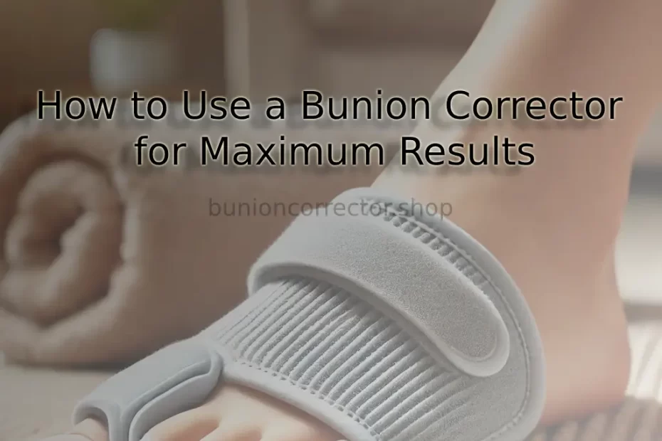 how to use a bunion corrector for maximum results